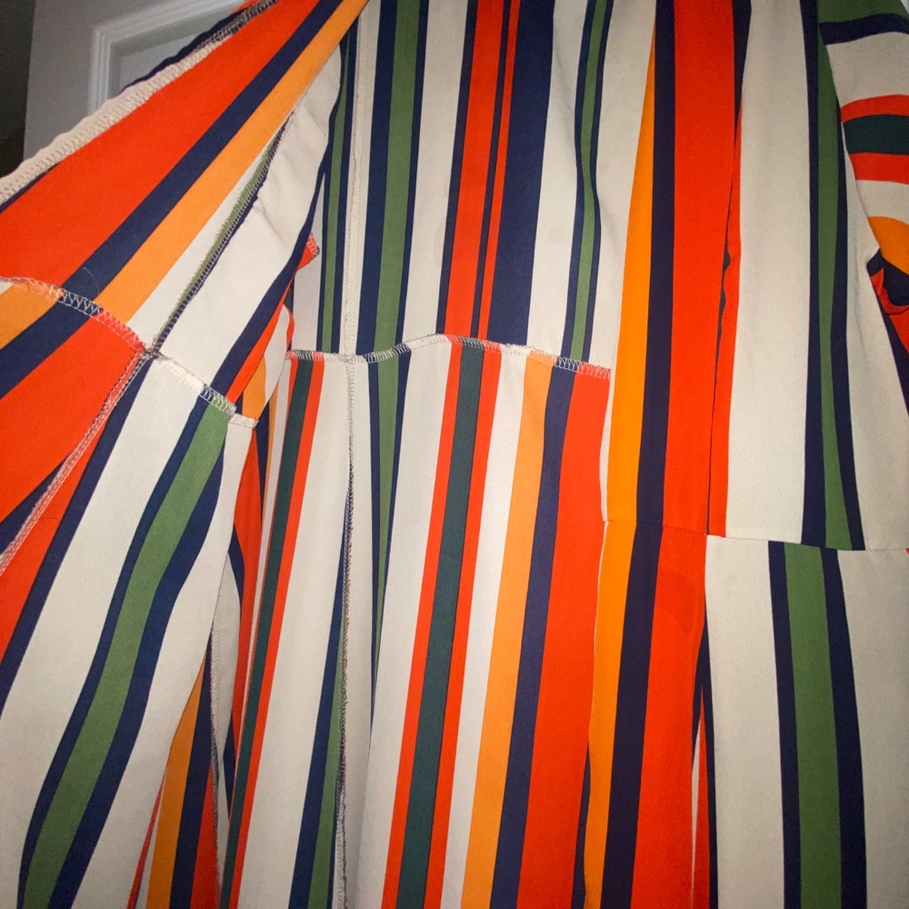 Bold Multicolor Striped Dress